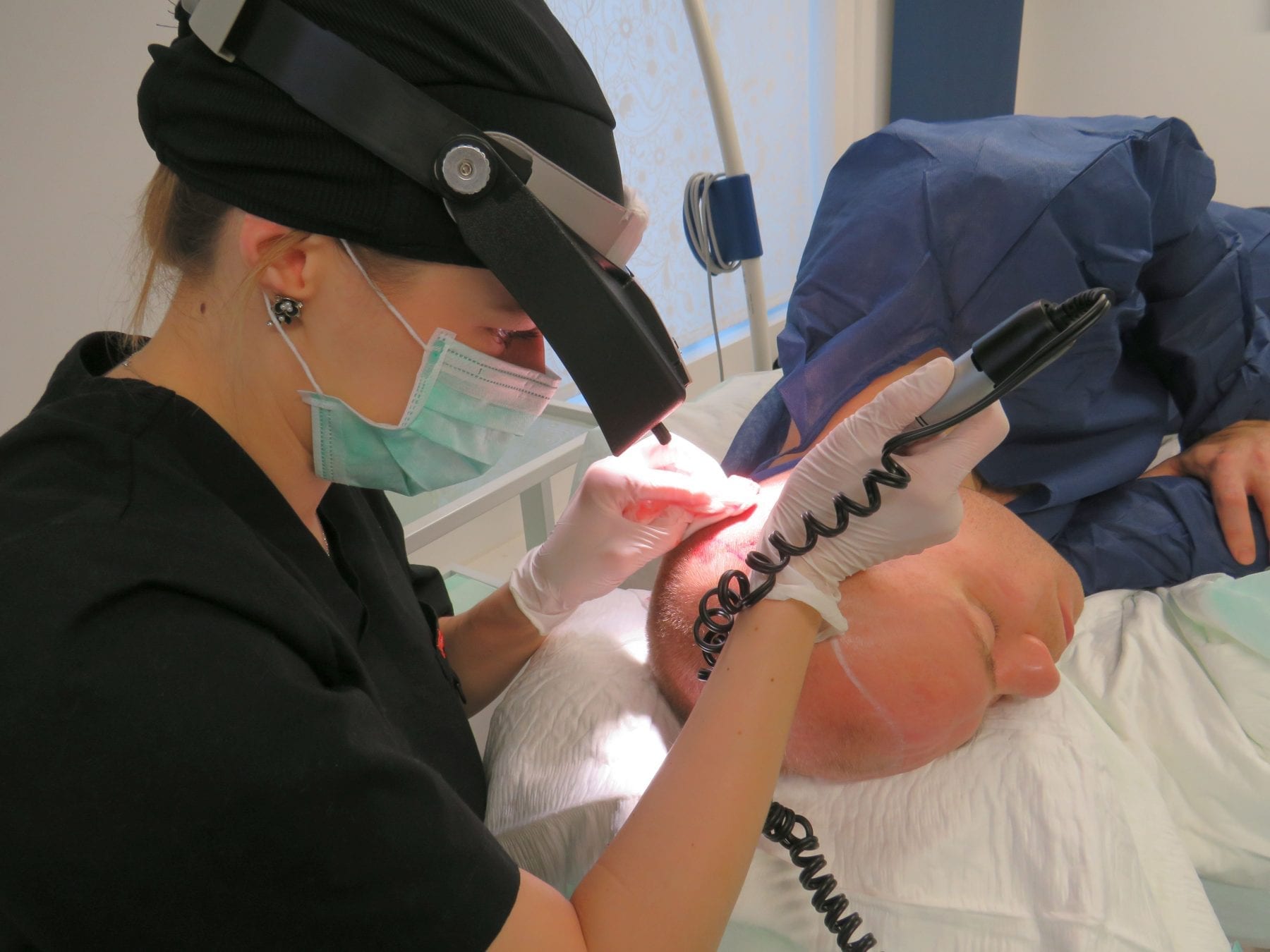 Hair-Transplant-Procedure-1-scaled Hair transplant taken place in MHR Clinics Manchester unit.